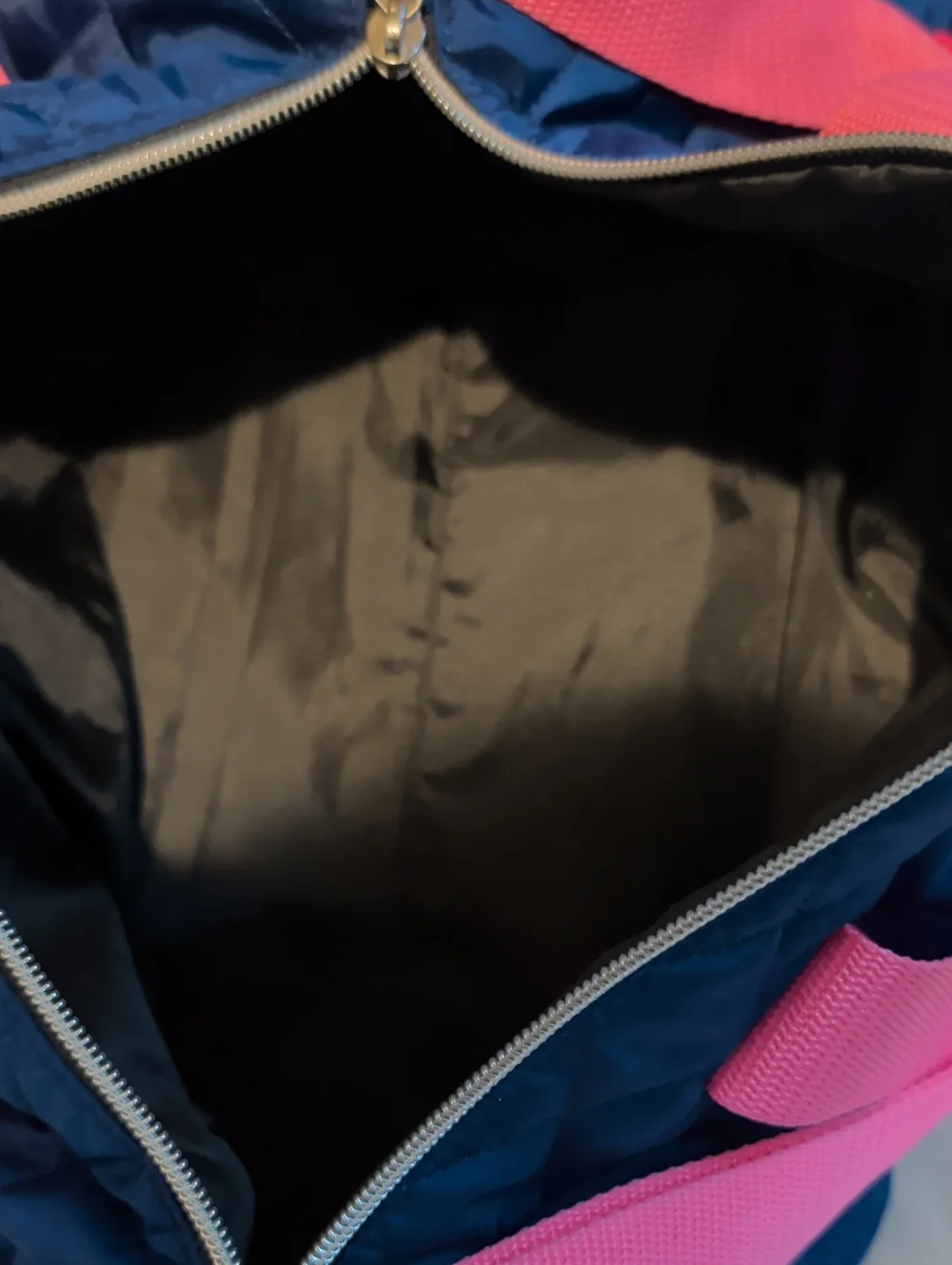 Justice Quilted Teal and Pink 'Live Justice' Kids Duffle Bag